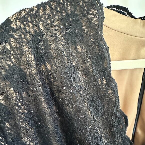 Alex Evenings Women's Plus 24W Black Lace Evening Dress with Sequins NWT - Picture 8 of 10